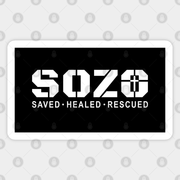 Sozo, Greek for Salvation and healing Magnet by The Witness